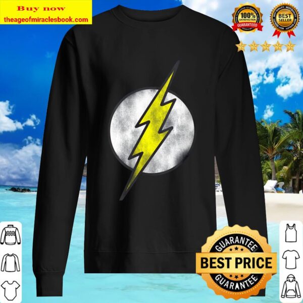 Womens DC Comics The Flash Large Classic Chest Logo V-Neck Sweater