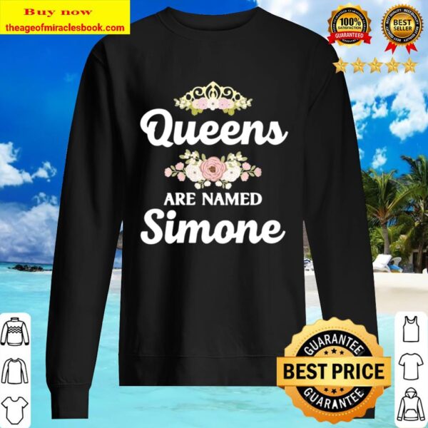 Womens Queens Are Named SIMONE Personalized Christmas Sweater