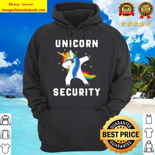 Womens Unicorn Security Funny Gift V-Neck Hoodie