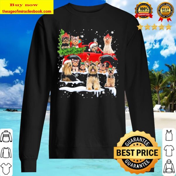 Yorkshire Terriers Dog Santa Merry Christmas Sweater