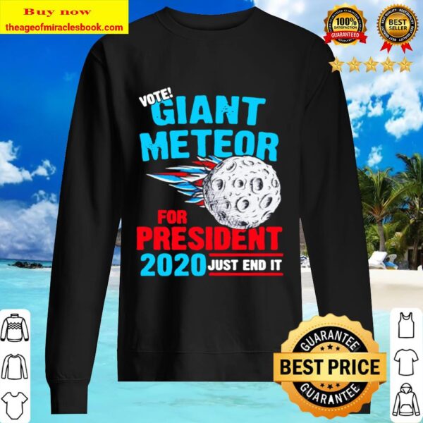 just end it Vote Giant Meteor for president 2020 Sweater