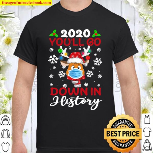 2020 You_ll go down in history funny Christmas Quarantine Shirt