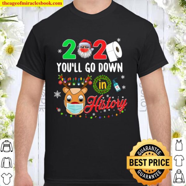 2020 You’ll Go Down In History Funny Christmas Quarantine Shirt