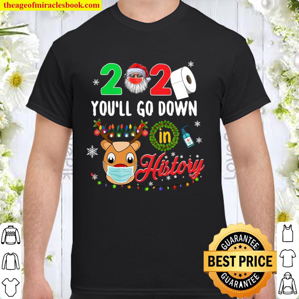 2020 You’ll Go Down In History Funny Christmas Quarantine hot Shirt, Hoodie, Long Sleeved, SweatShirt