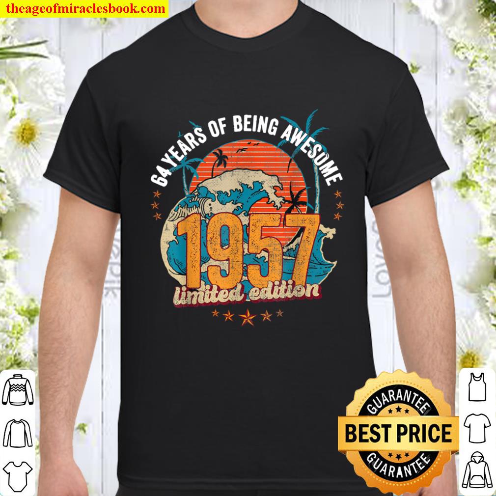 64 Year Old Gifts Vintage 1957 Edition 64th Birthday Shirt