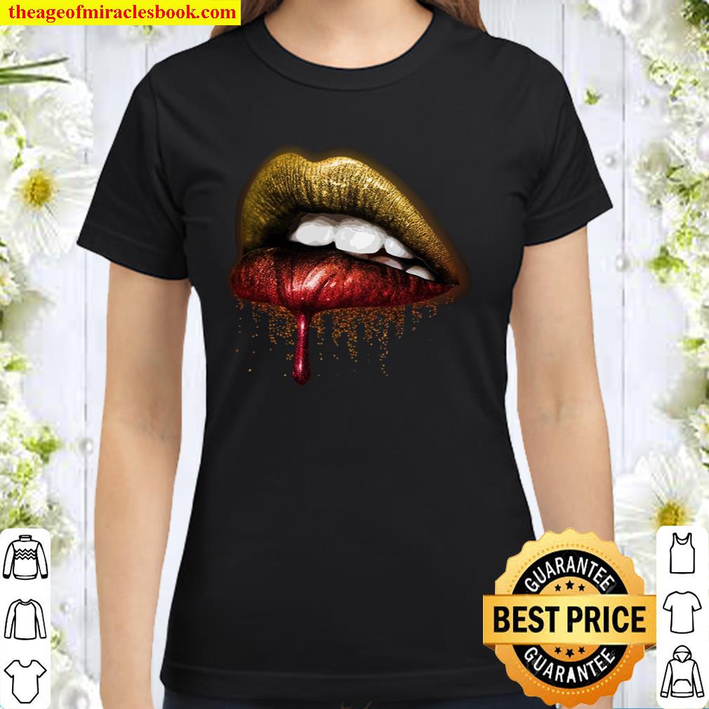 Cheap Lips Dripping Louis Vuitton T Shirt Womens, Black And White