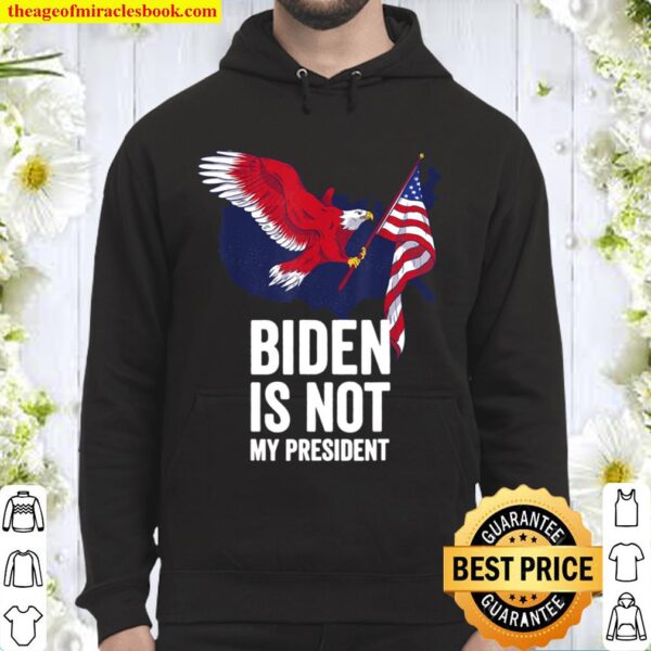 Biden Is Not My President Election Vintage Retro Anti Biden Hoodie