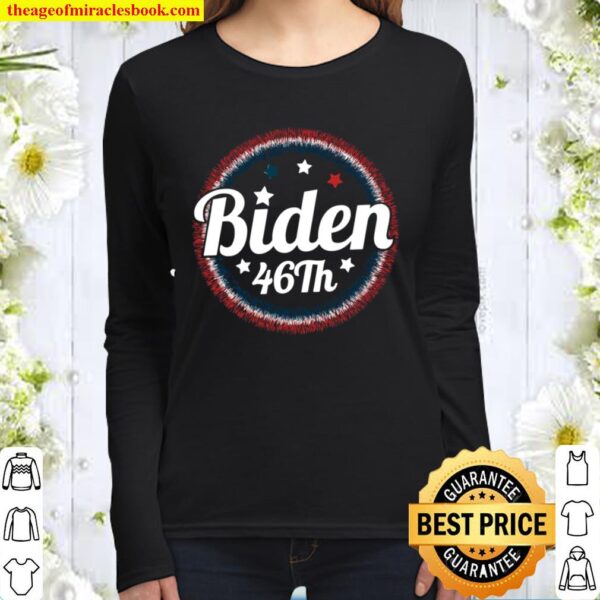 Biden Wins 46th President of America USA Flag Color 2020 Women Long Sleeved