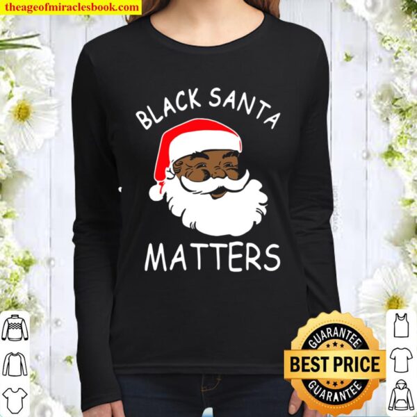 Black Santa Matters Women Long Sleeved