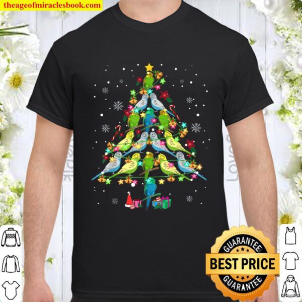 Budgies Christmas Tree Budgerigar Bird Christmas Gifts Funny Shirt