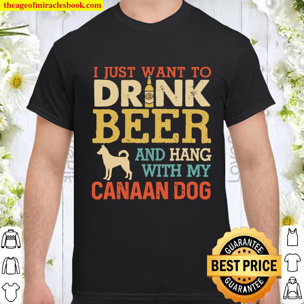 Canaan Dog Dad Drink Beer Hang With Dog Funny Men Vintage 2020 new Shirt