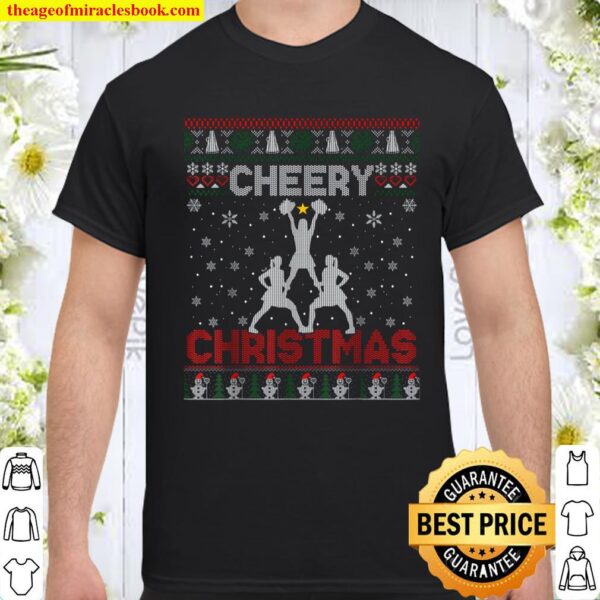 Cheering Cheerleader Ugly Christmas Sweater Party Shirt