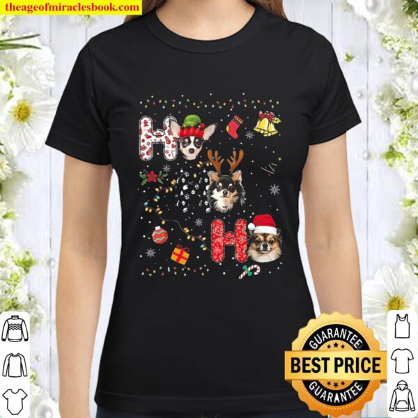 Chihuahua Say Ho Ho Ho Ugly Christmas Classic Women T-Shirt