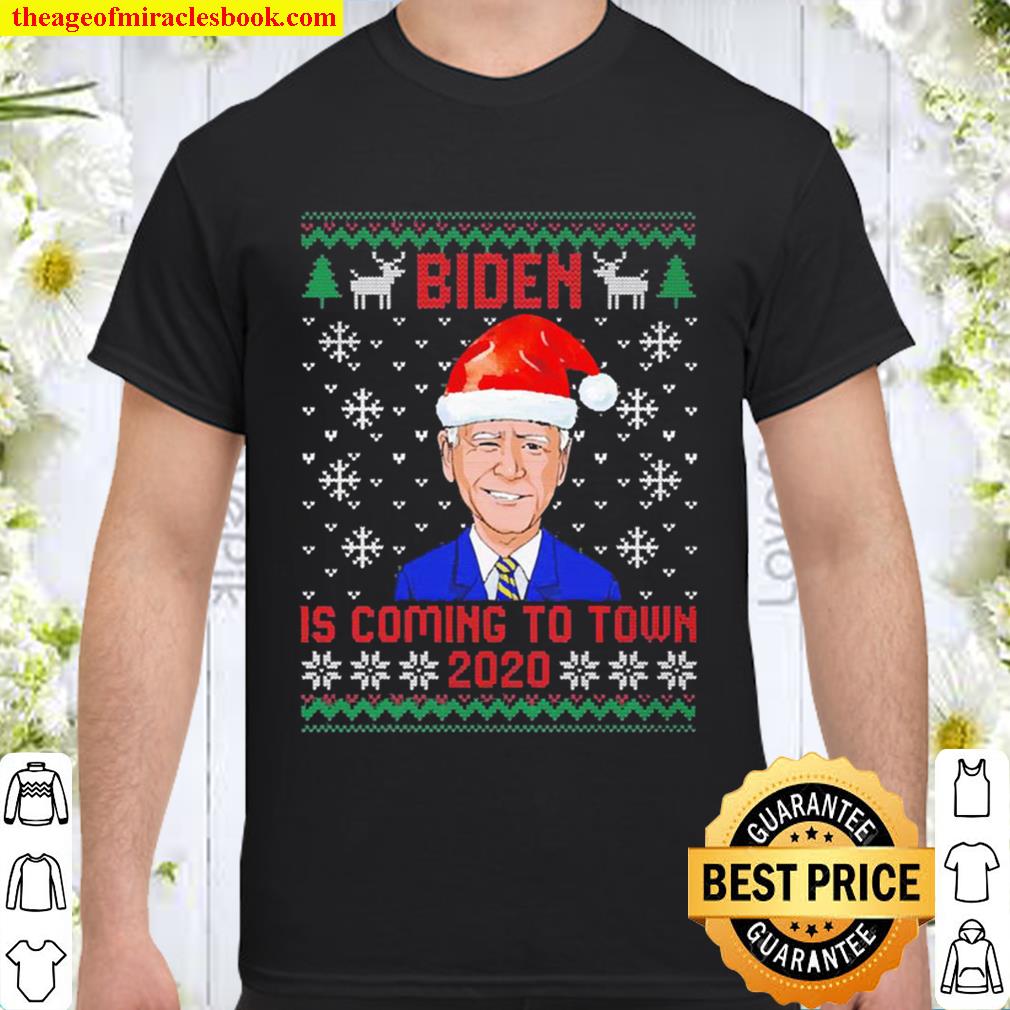 Christmas Biden is coming to town 2020 Funny Joe Biden Kamala Harris Ugly Christmas Shirt, Hoodie, Long Sleeved, SweatShirt