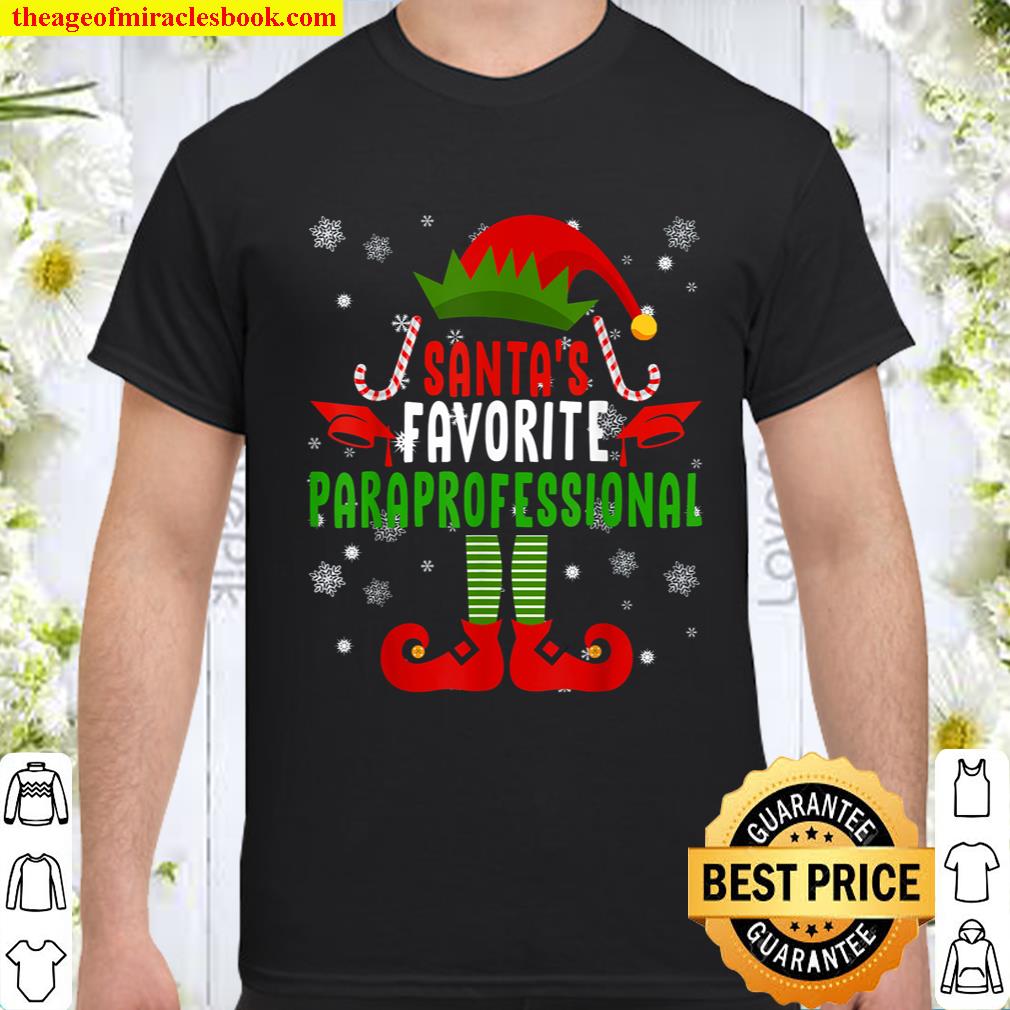 Christmas Elf Cool Santa_s Favorite Paraprofessional Gifts Shirt