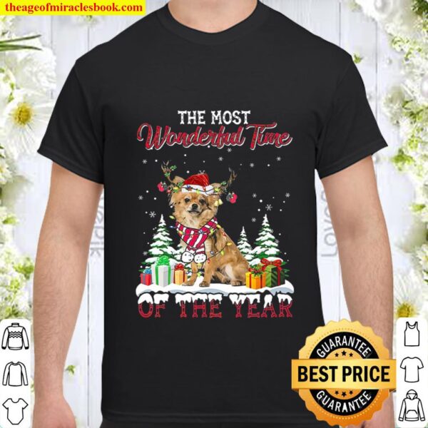 Christmas The Most Wonderful Time Of The Year Long Haired Chihuahua Shirt