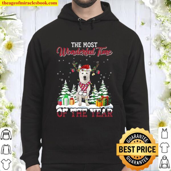 Christmas The Most Wonderful Time Of The Year White German Shepherd Hoodie