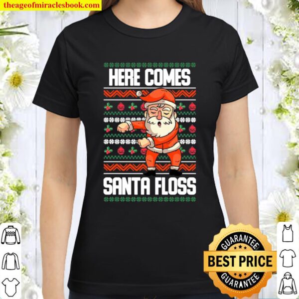 Christmas santa doing floss ugly Classic Women T-Shirt
