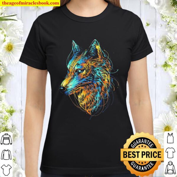 Colourful Wolf Classic Women T-Shirt