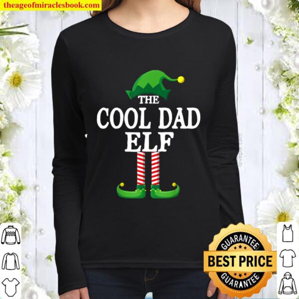 Cool Dad Elf Matching Family Group Christmas Party Pajama Women Long Sleeved