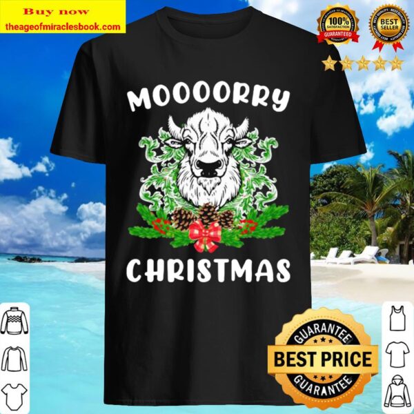 Cow Moooorry Christmas Cow Christmas Shirt