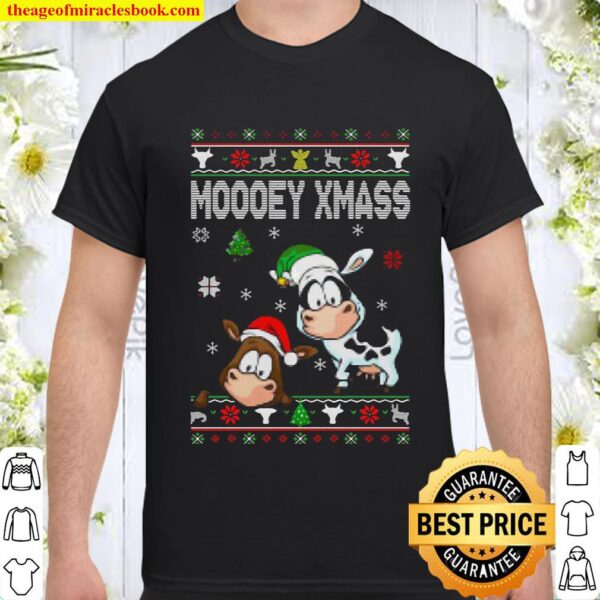 Cows Moooey Xmass Ugly Christmas Shirt