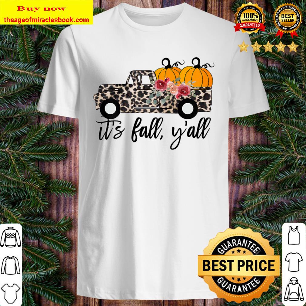 Cute Thanksgiving Gift for Mom Pumpkin Vintage Leopard Truck Shirt