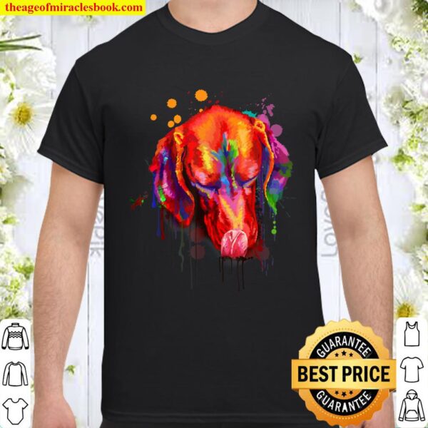Cute Vizsla Dog Art Design Shirt