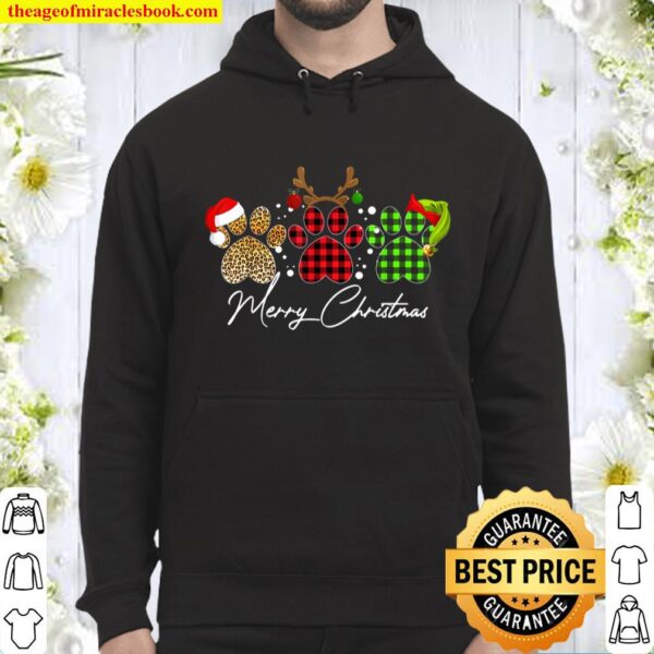 Dog Lover - Paw Merry Christmas Hoodie