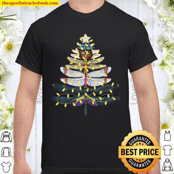 Dragonfly Christmas Tree Tshirt Insect Lover Gift Girls 2020 Shirt