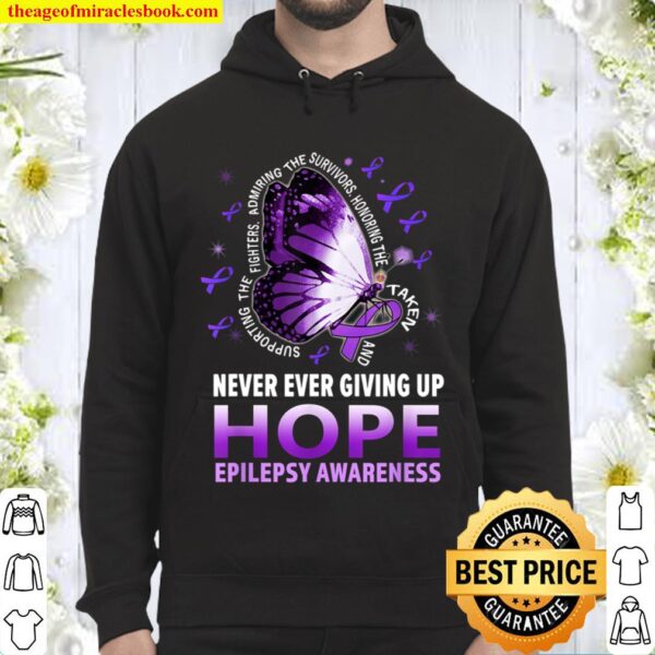 Epilepsy Awareness Shirts Supporting Fighters Butterfly Hoodie