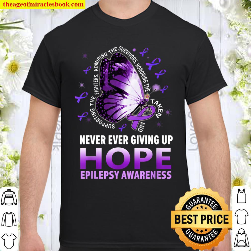 Epilepsy Awareness Shirts Supporting Fighters Butterfly Shirt, Hoodie, Long Sleeved, SweatShirt