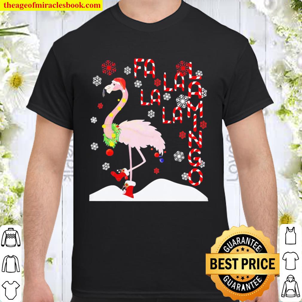 Flamingo Fa la la Christmas Shirt, Hoodie, Long Sleeved, SweatShirt