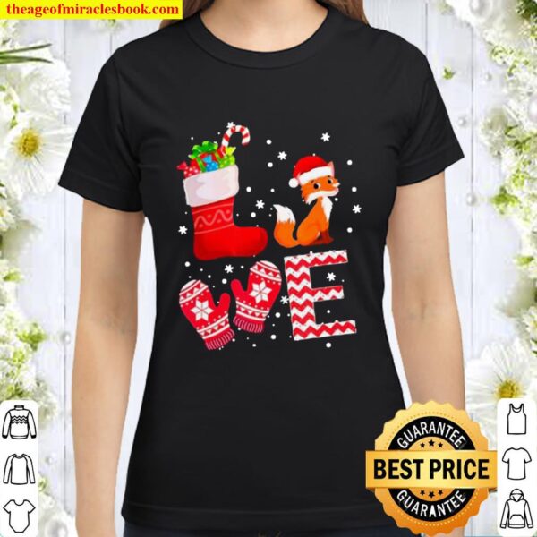 Fox Santa Love Limited Ugly Christmas Classic Women T-Shirt