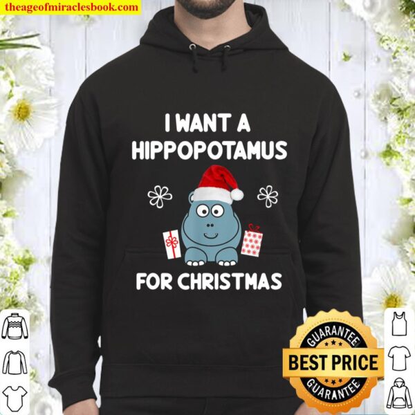 Funny, Hippopotamus For Christmas Joke Tee Hoodie