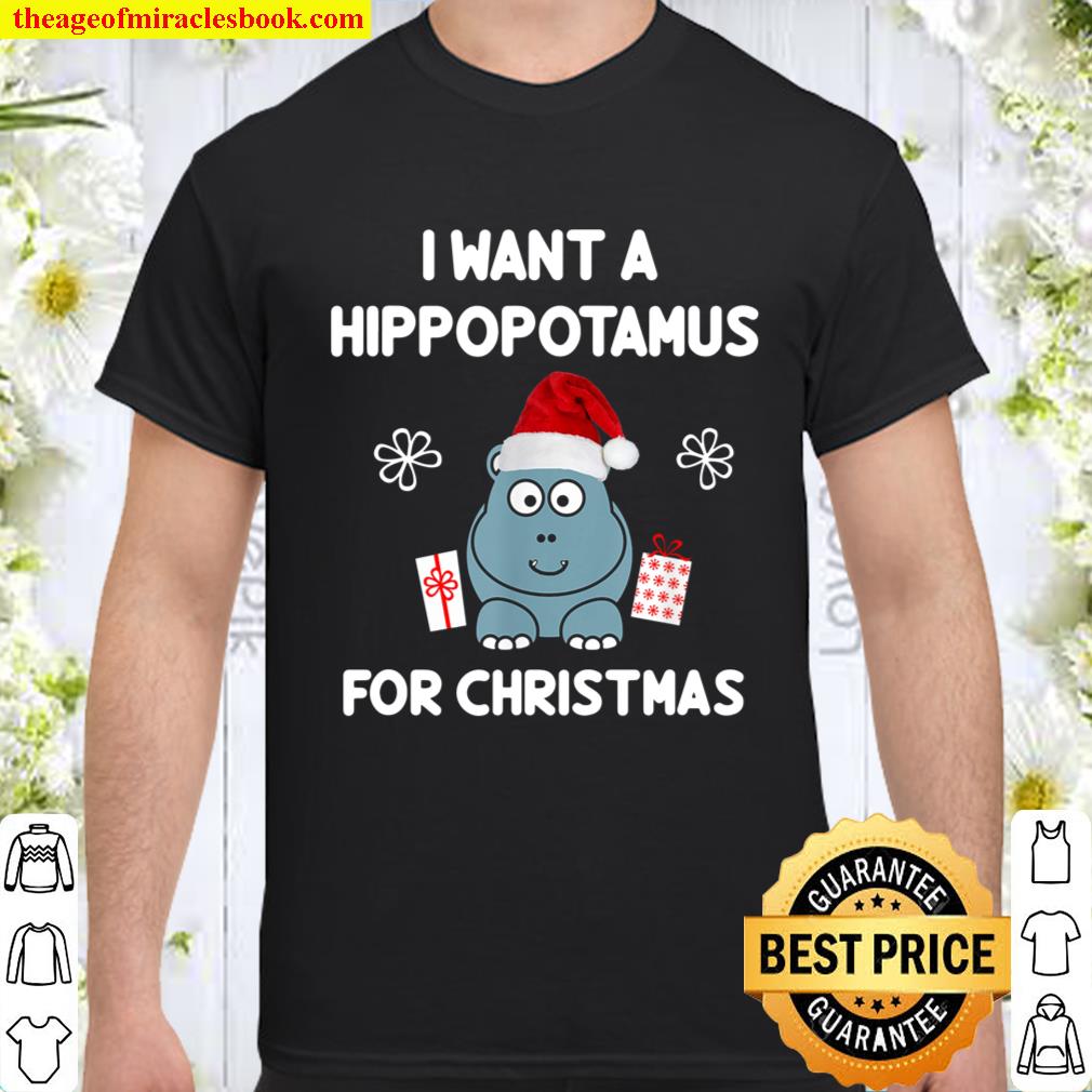 Funny, Hippopotamus For Christmas Joke Tee T-Shirt