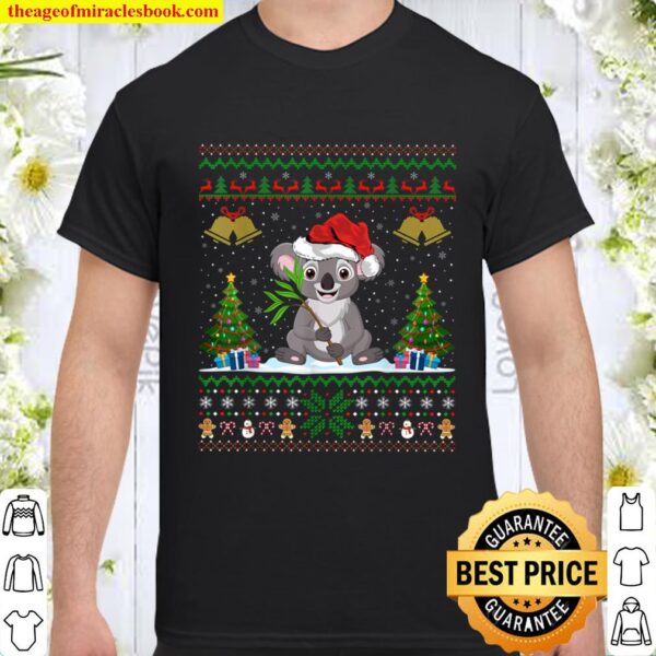 Funny Koalas Xmas Gift Santa Hat Ugly Koala Christmas 2020 Shirt