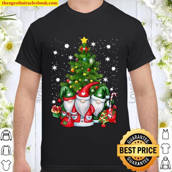 Funny Plaid Gnomes Costume Christmas Pajama Matching Gifts Shirt
