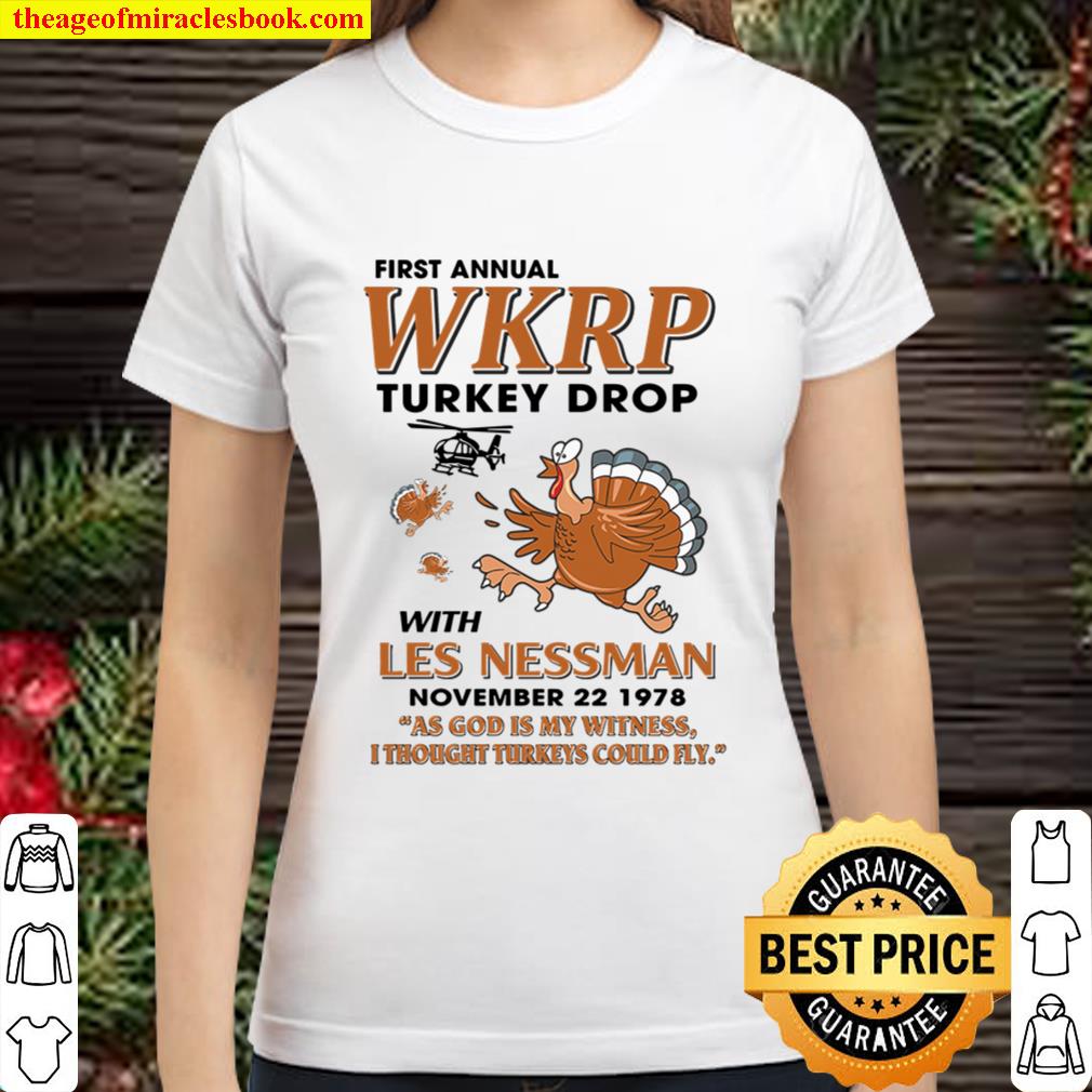 Funny Thanksgiving WKRP Turkey Drop Classic Women T-Shirt