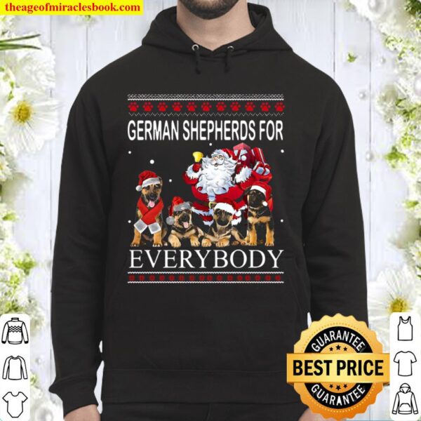 German Shepherds For Everybody Santa Claus Ugly Christmas Hoodie