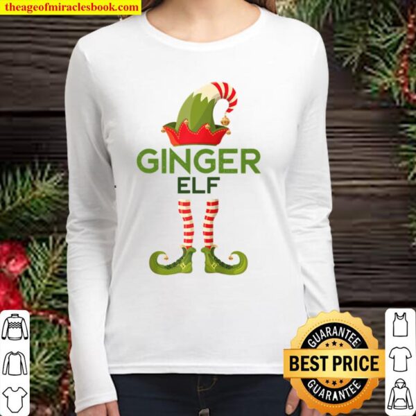 Ginger Elf Matching Family Christmas Holiday Redhead Gift Women Long Sleeved