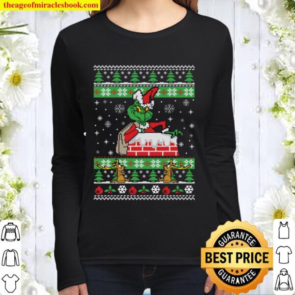 Grinch Ugly Christmas Women Long Sleeved