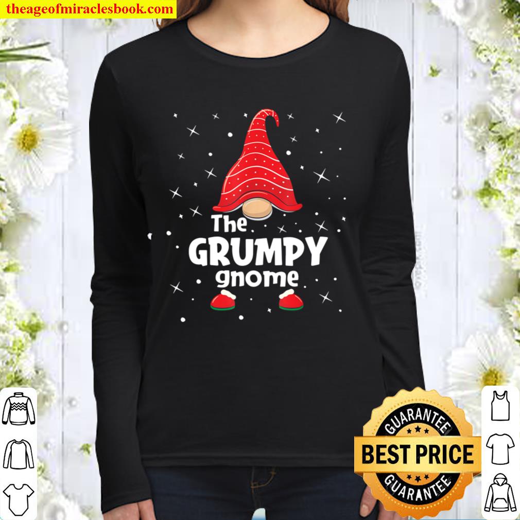 Grumpy Gnome Family Matching Christmas Funny Gift Pajama Women Long Sleeved