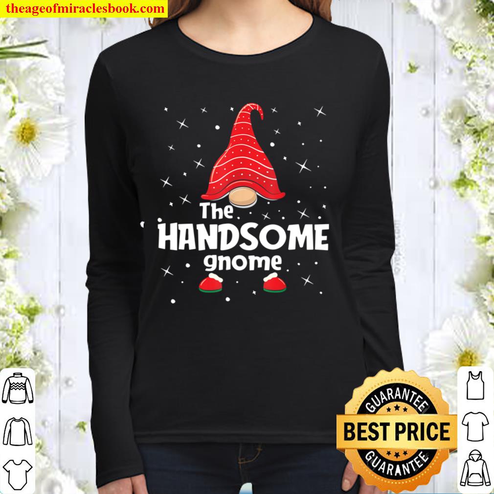 Handsome Gnome Family Matching Christmas Funny Gift Pajama Women Long Sleeved