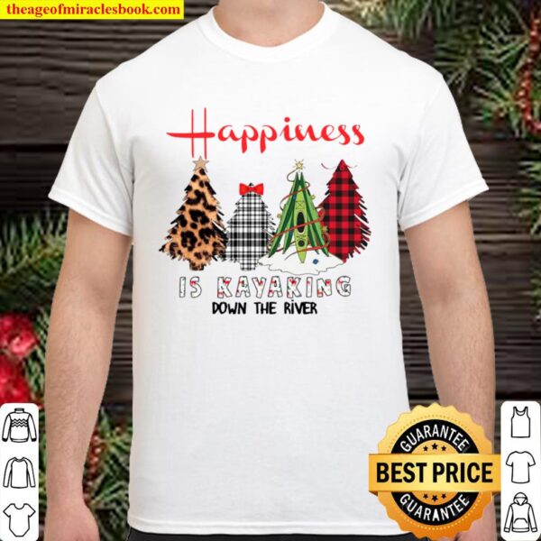Happiness Is Kayaking Down The River Christmas Tree Shirt