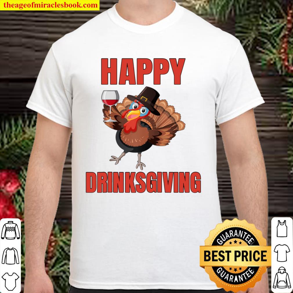 Happy Drinksgiving Funny Raglan Baseball Tee Shirt, Hoodie, Long Sleeved, SweatShirt