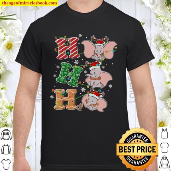 Ho Ho Ho Dumbo Christmas Hoodie, Elephant Christmas Shirt