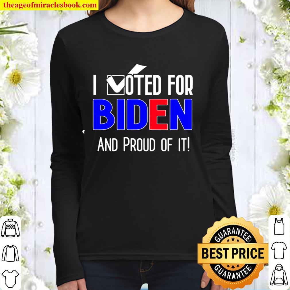I voted for Biden 2020 patriotic anti Trump patriot democrat Women Long Sleeved