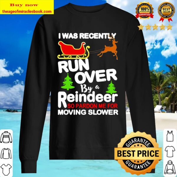 I was recently run over by a reindeer so pardon me for moving slower C Sweater