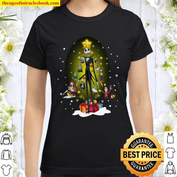 Jack Skellington Christmas Tree Shirt, The Nightmare Before Christmas Classic Women T-Shirt